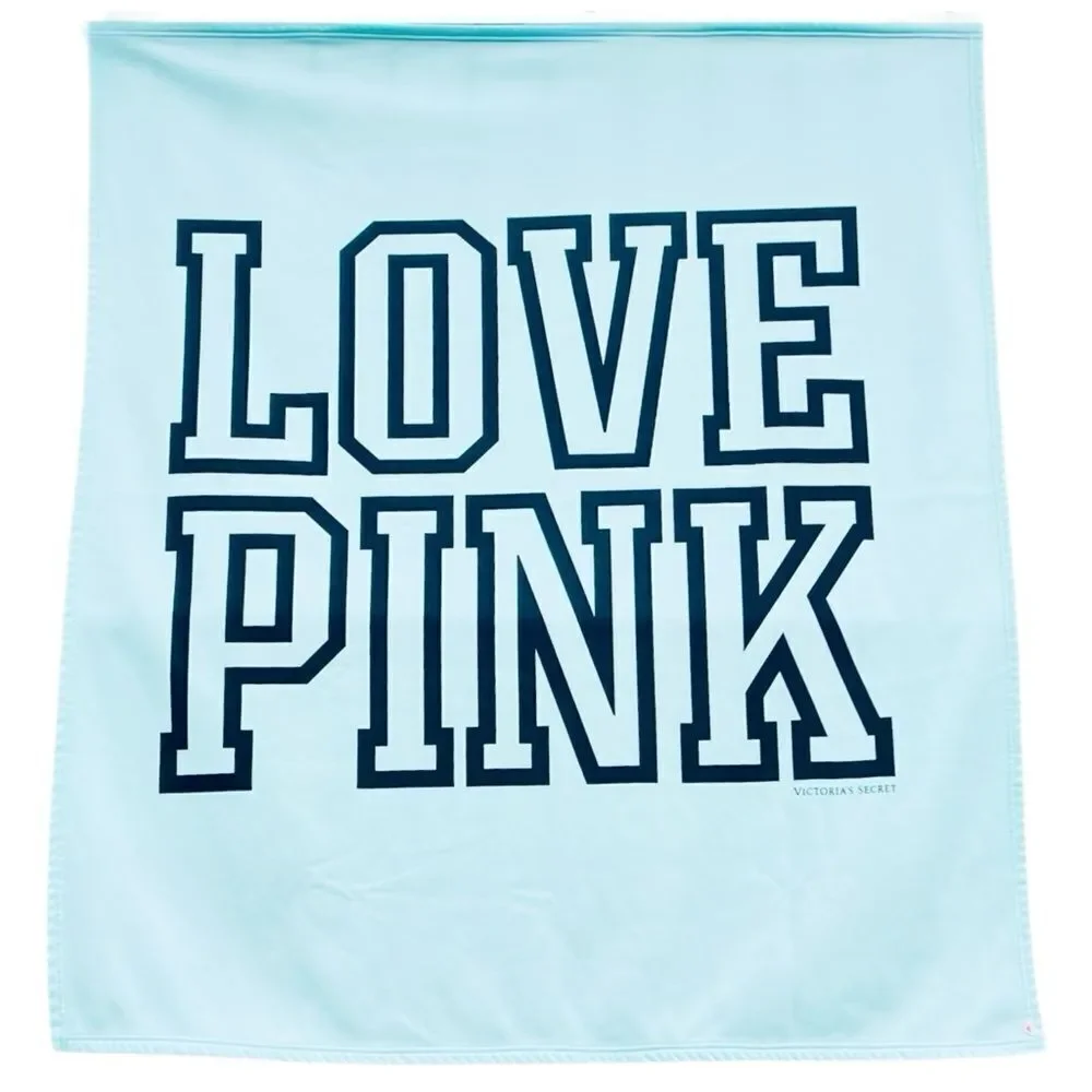 Victoria’s Secret PINK Stadium Blanket Light Blue
